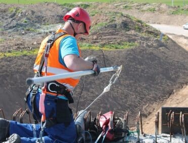 Image of man working at height for Elevate Safety Working at Height in the UK blog on Learn Q website