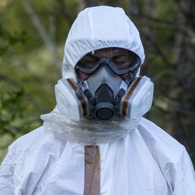 Image of person wearing PPE for Learn Q blog on Asbestos Awareness Course FAQs