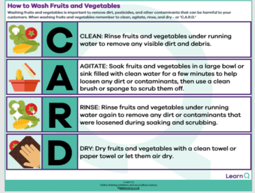 FREE How to Wash Fruits and Vegetables Poster image