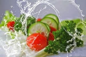 Image of Salad preparation of Cucumber Tomato for Learn Q Understanding Food Safety for Food Business Owners blog