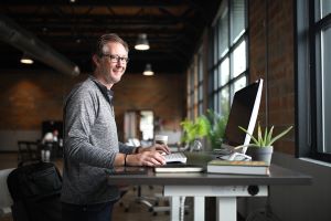 Image of Happy Male Worker with Temperature for Learn Q Health and Safety Temperature at Work blog